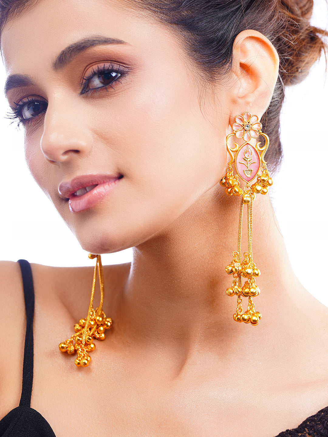Pink Muse Statement Tassel Earrings