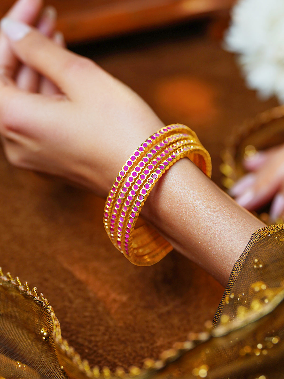 Ruby Glow Celebration Bangles