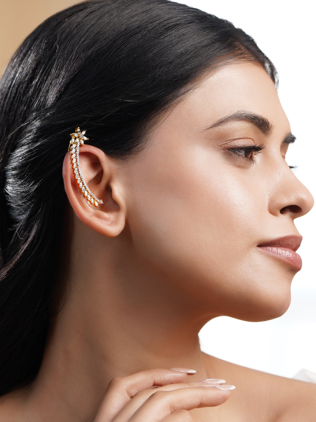 Indo Western Cubic Zirconia Ear Cuff