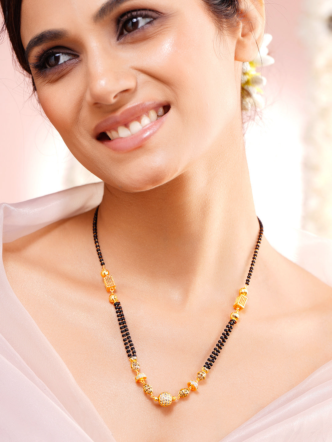 Diamond Accent Gold Mangalsutra Necklace
