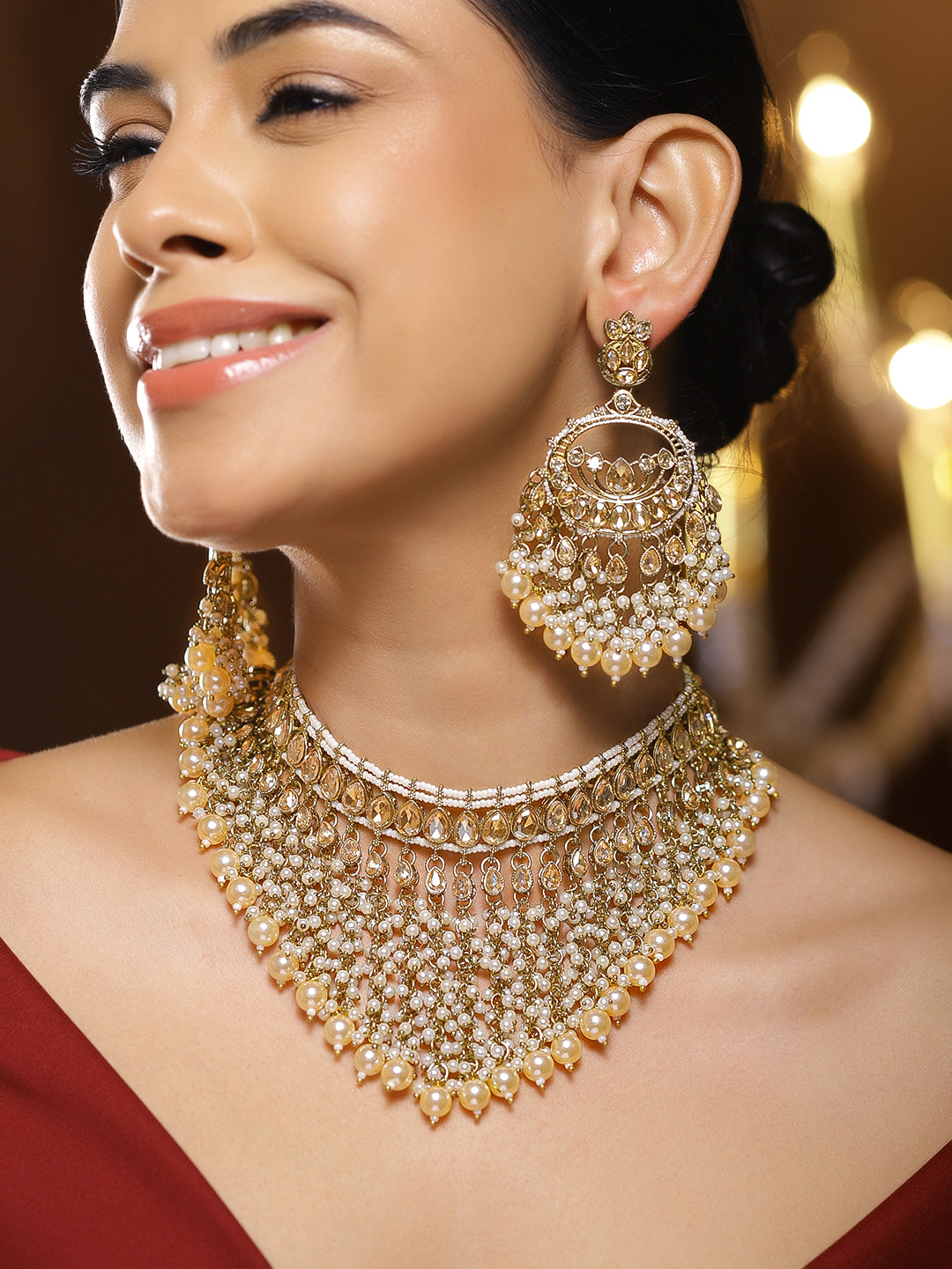 Gilded Glow in Golden Hues Choker Set