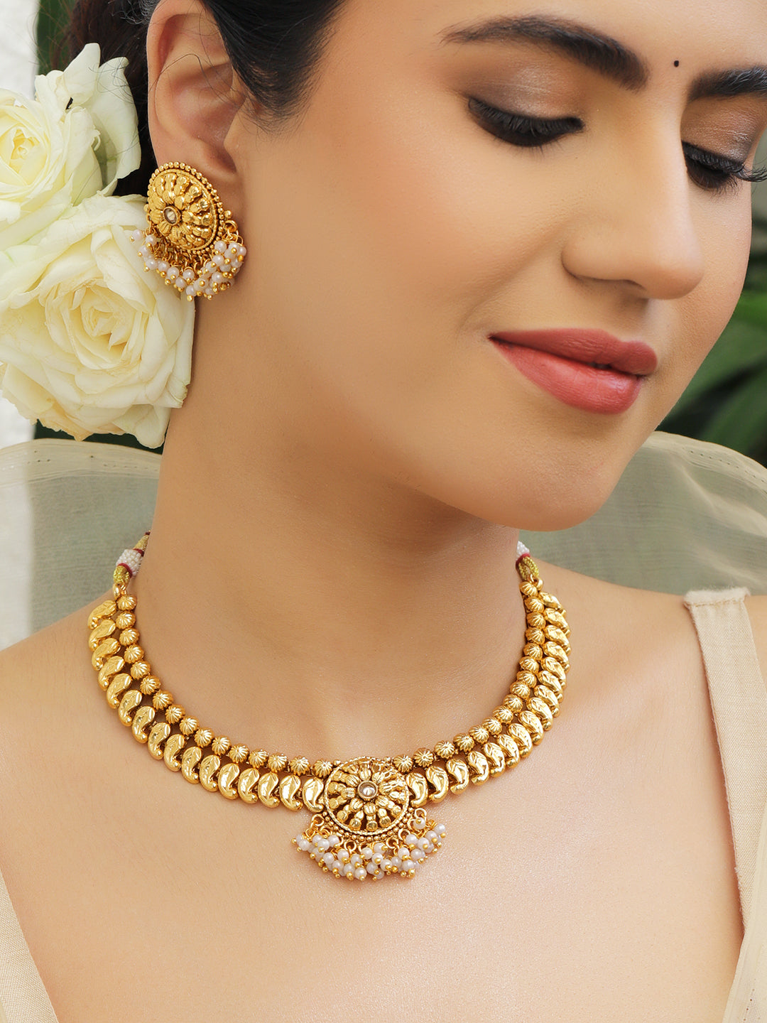 Golden Blossom Heritage Necklace Set