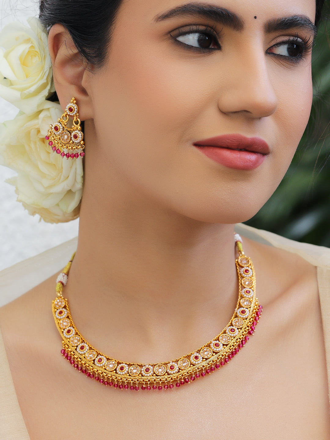 Pink Radiance Festive Necklace Set