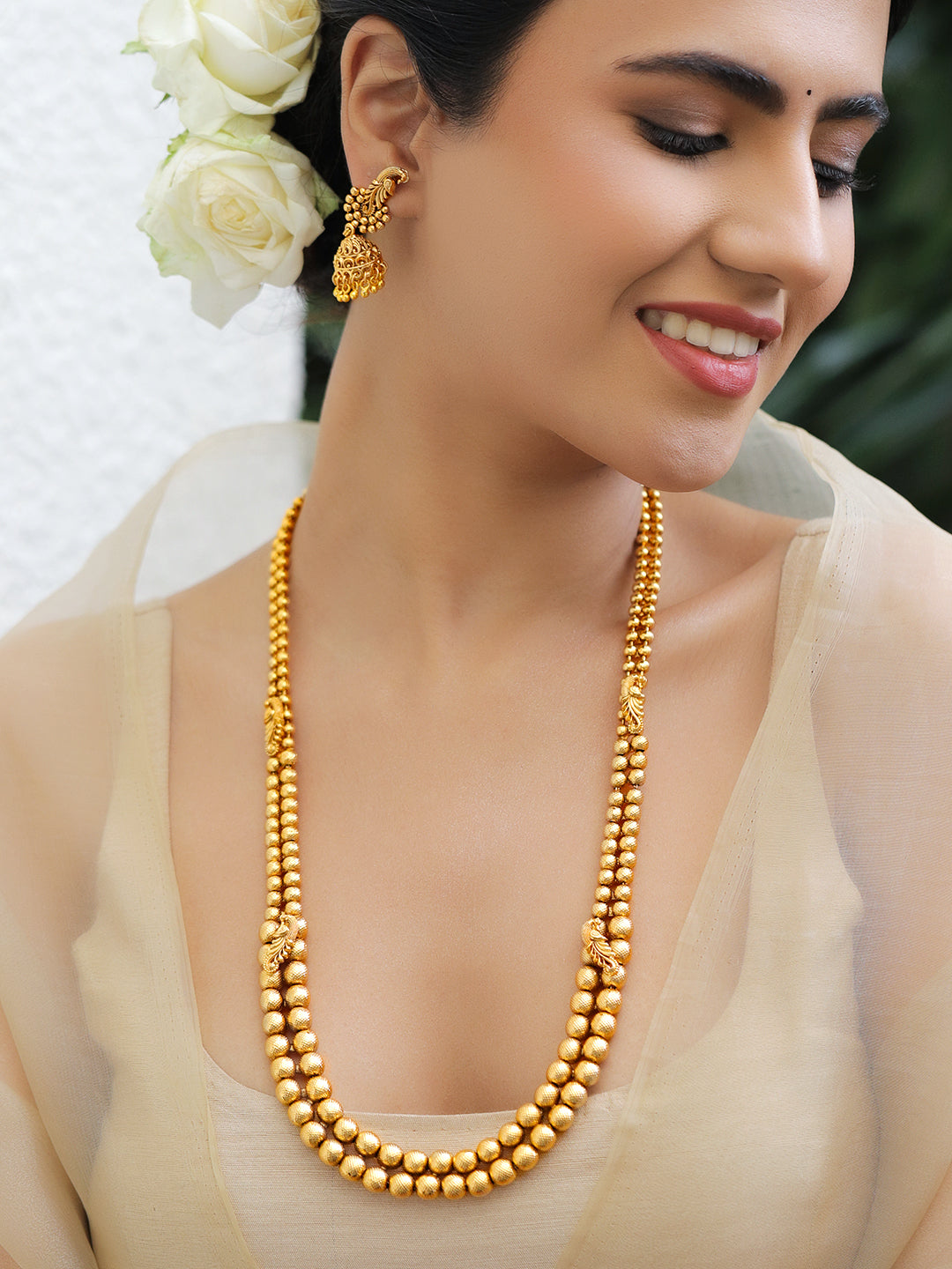 Golden Raga Long Necklace Set