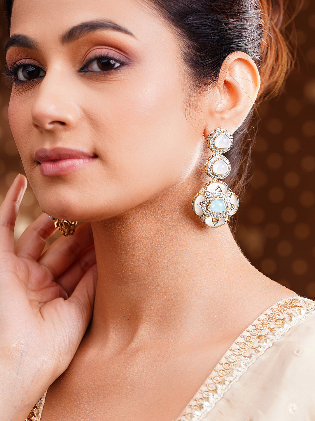 Moonlight Bloom Luxe Drop Earrings