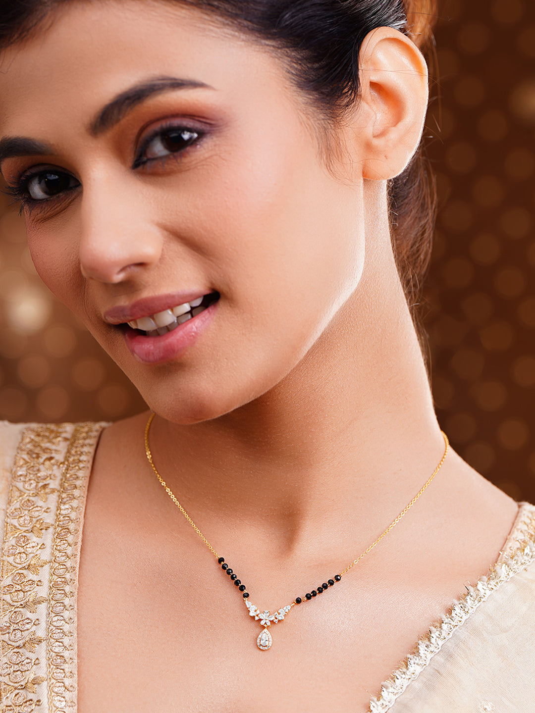 Minimal Grace Mangalsutra Pendant Necklace