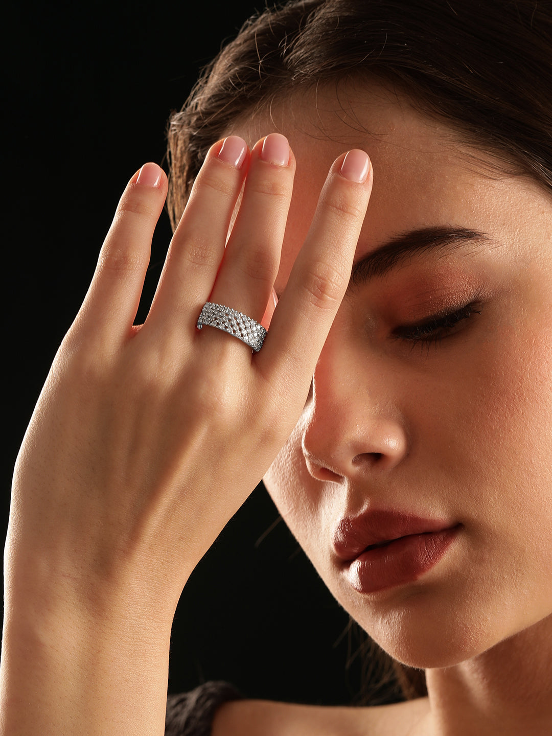 Shimmering American Diamond Zirconia Ring