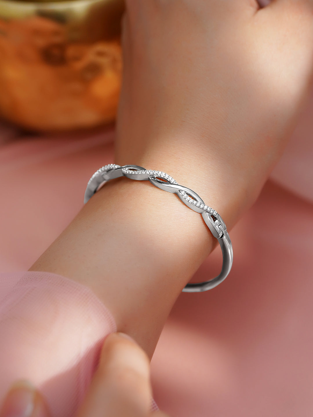 Infinity Twisted Sparkle Bracelet