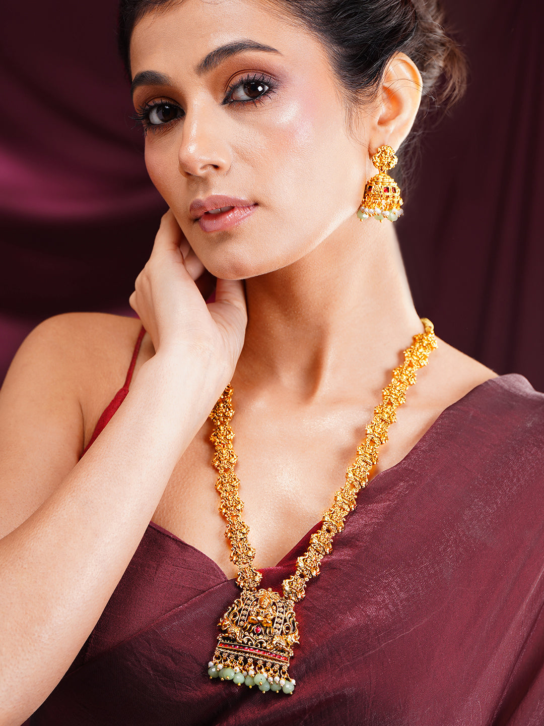 Divine Lakshmi Heritage Long Necklace Set