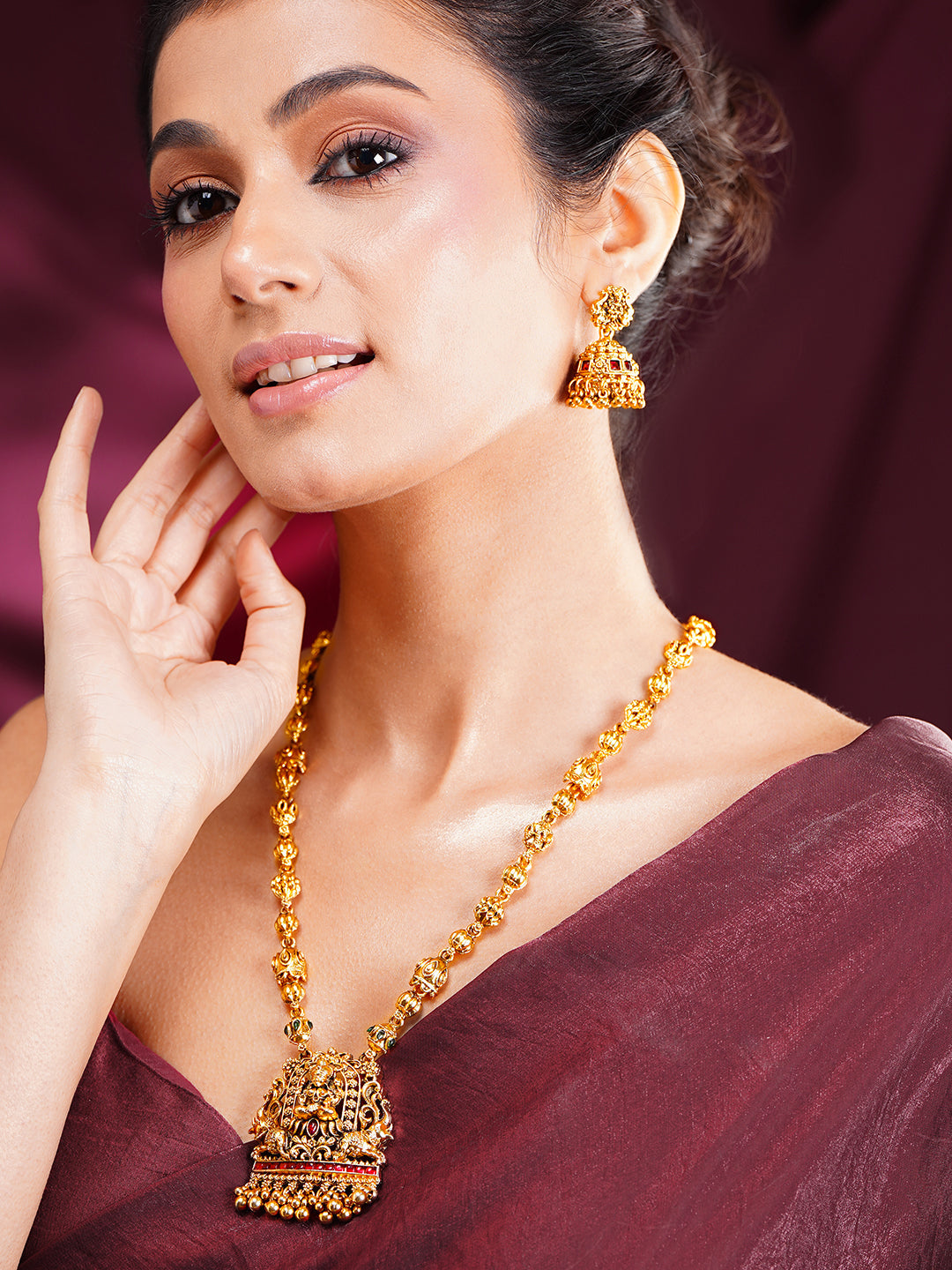 Goddess Bloom Temple Necklace Set