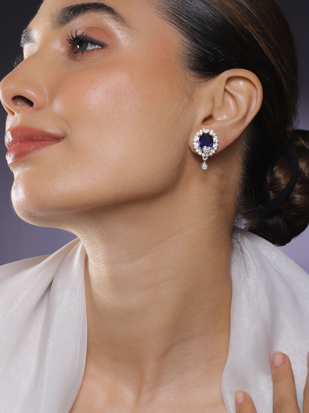 Polished Glow Blue Studs