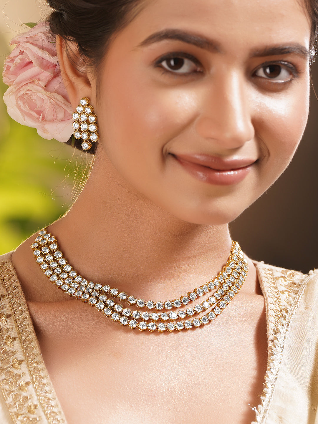 Royal Zirconia Statement Necklace Set