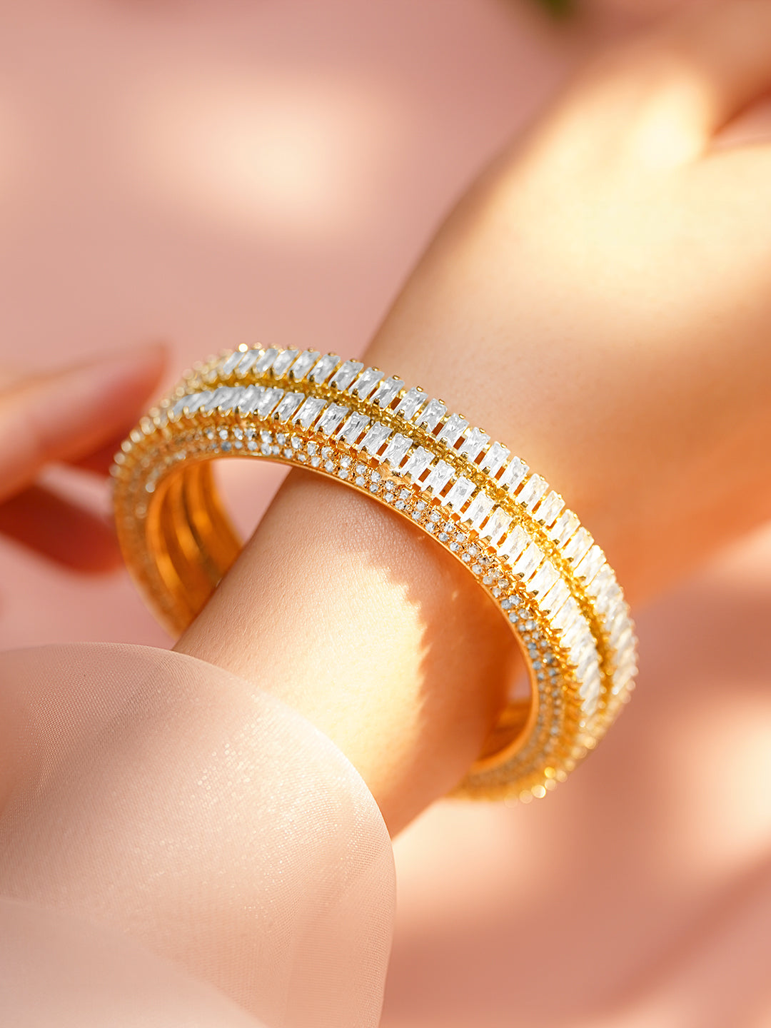 Timeless Spark Gold Plated Bangles