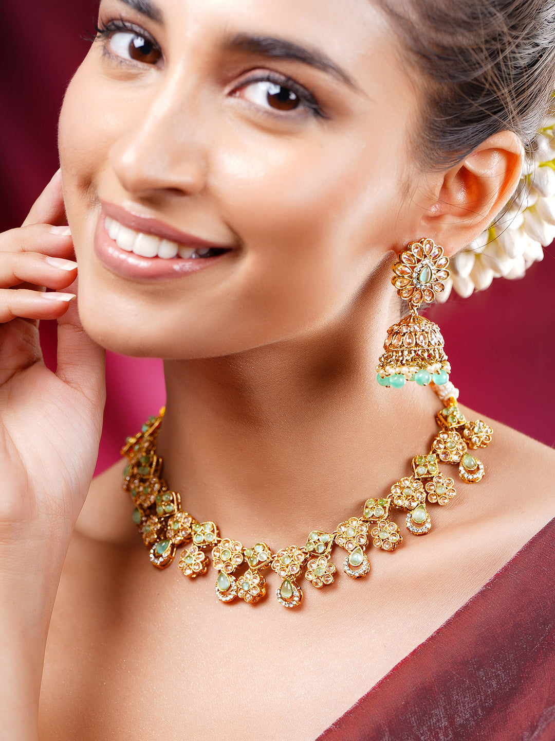 Pastel Noor Kundan Necklace Set