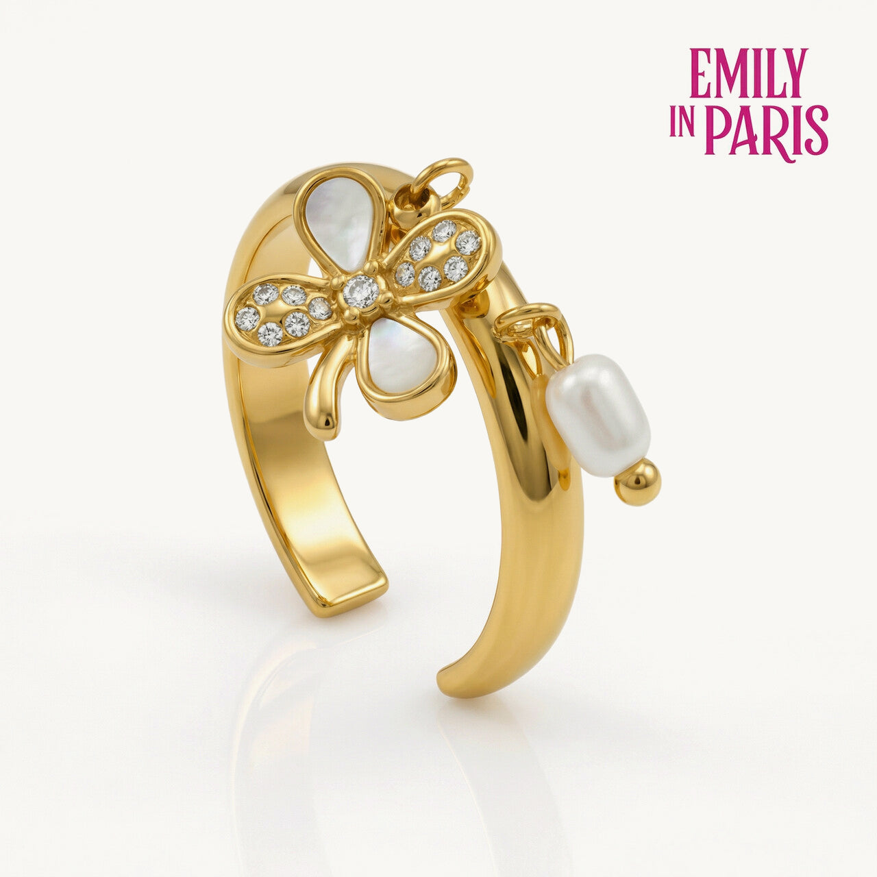 Petal Glow Charm Ring