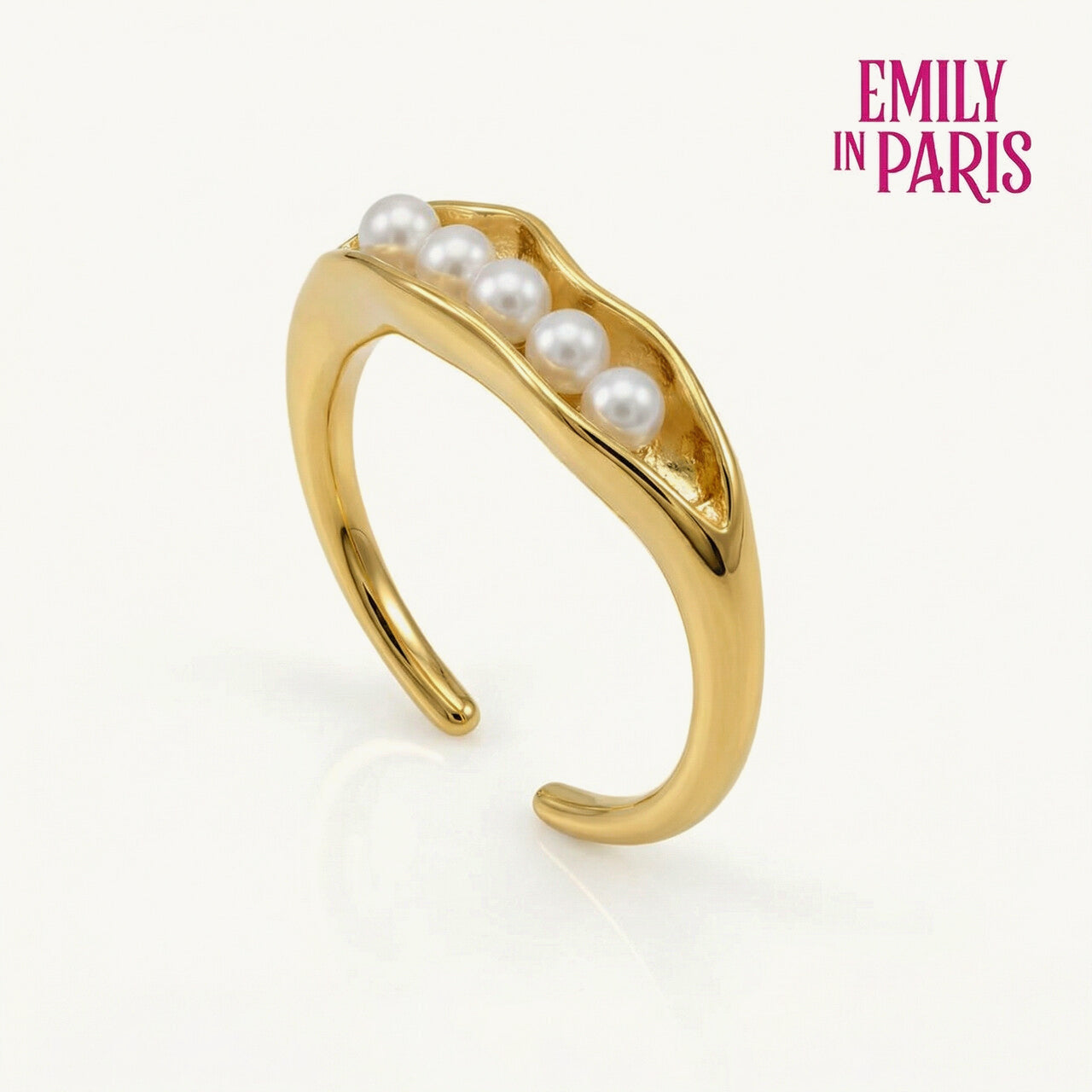 Luxe Line Pearl Accent Ring