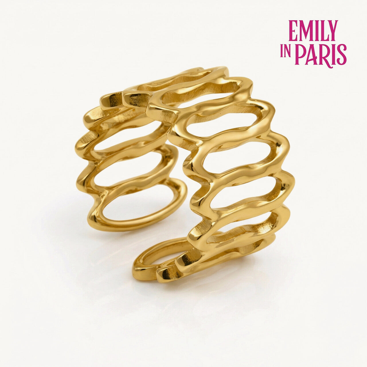 Honey Wave Statement Ring