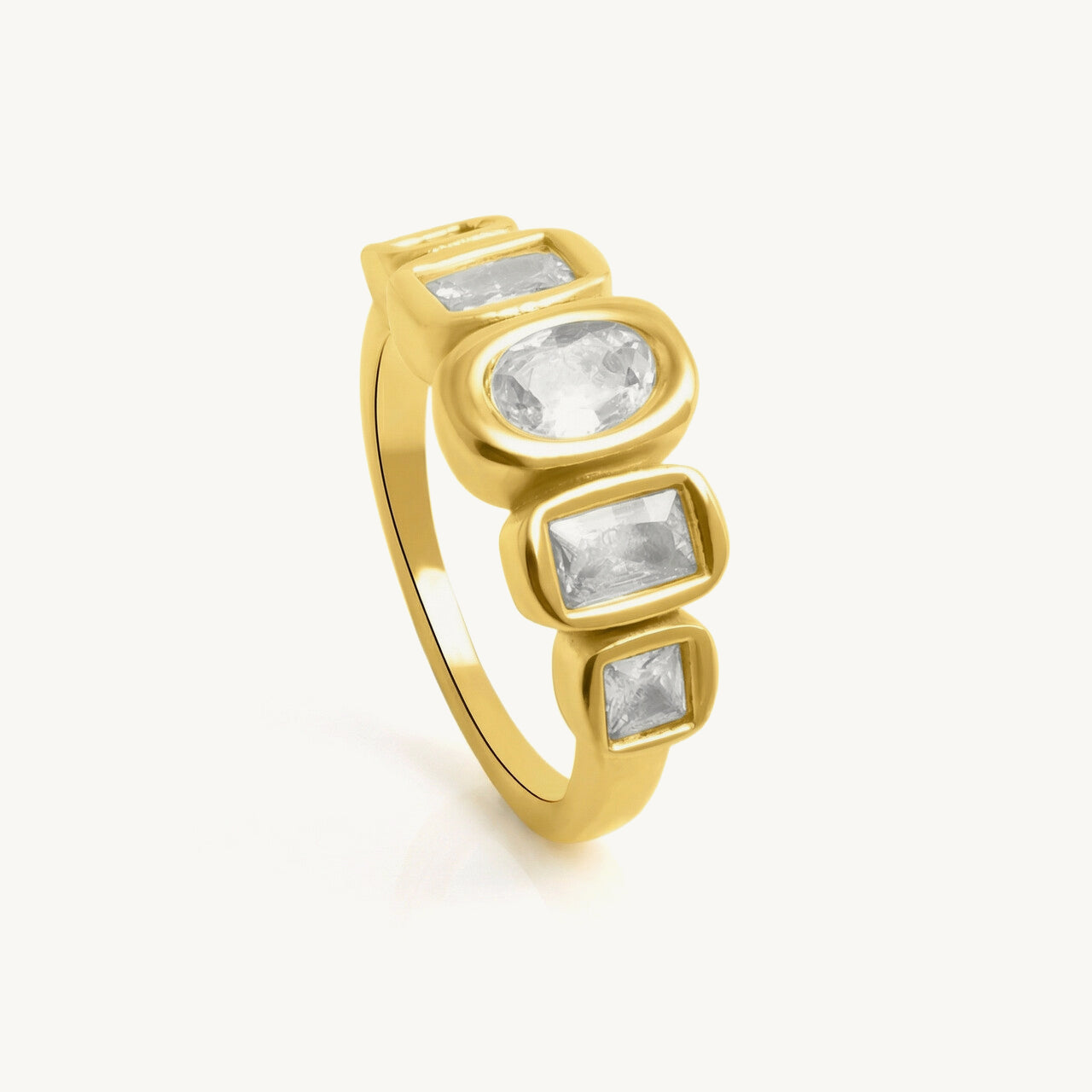 Luxe Bezel Block Ring