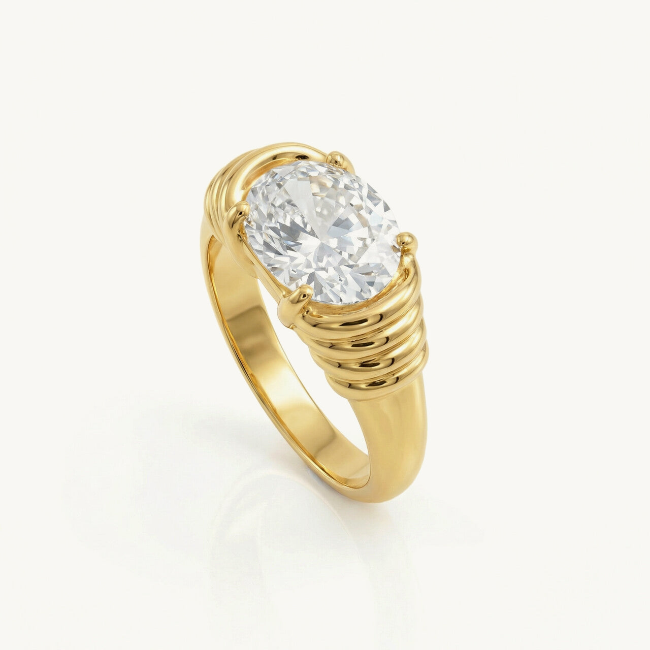 Prism Spark White Stone Ring