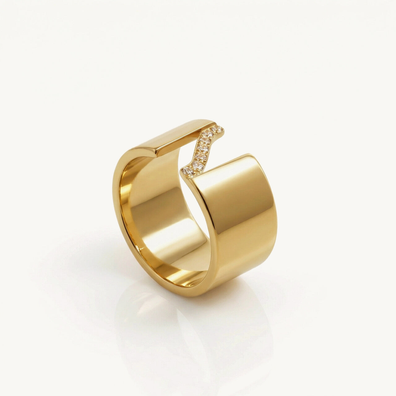 Sleek Gap Accent Ring