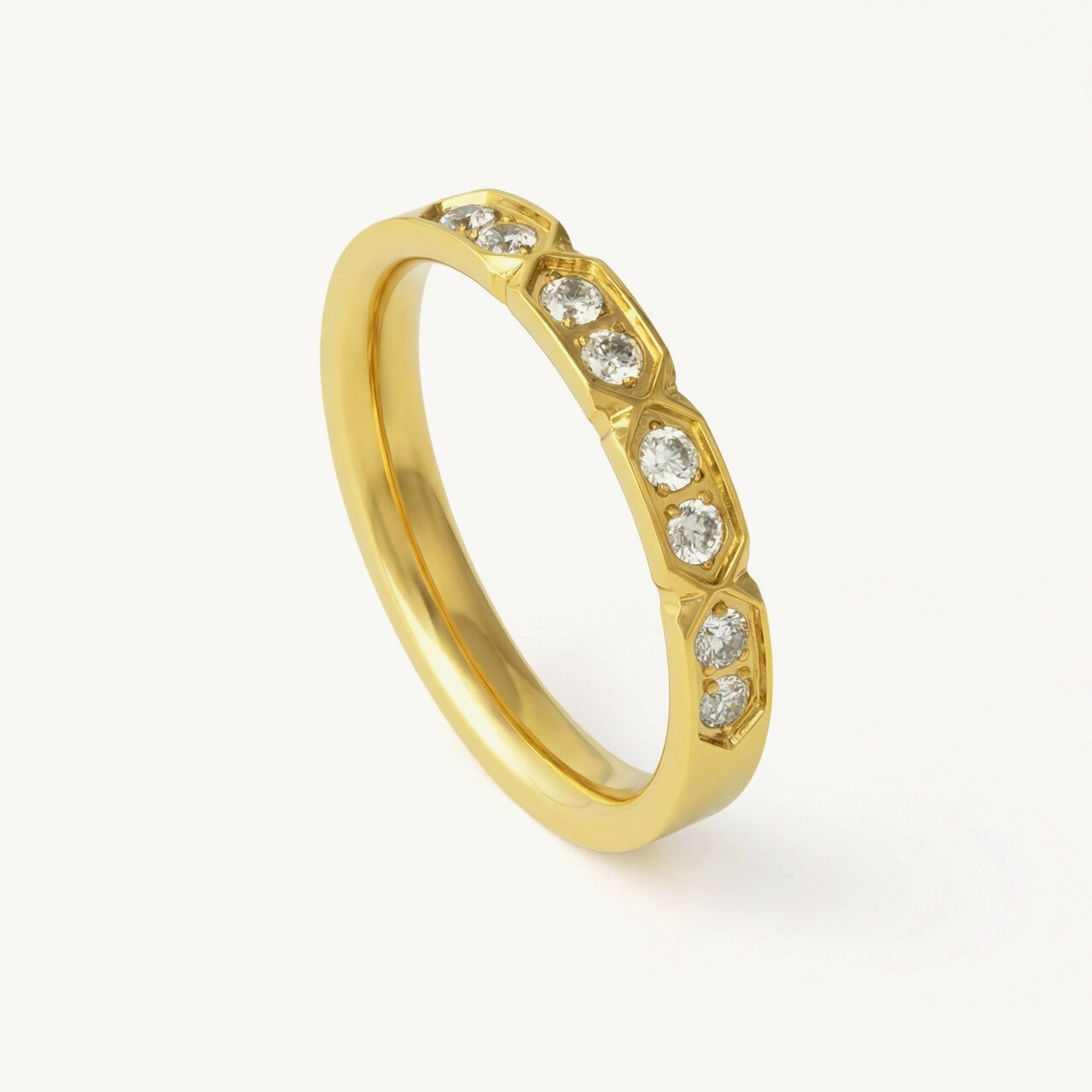 Linear Stone Accent Ring