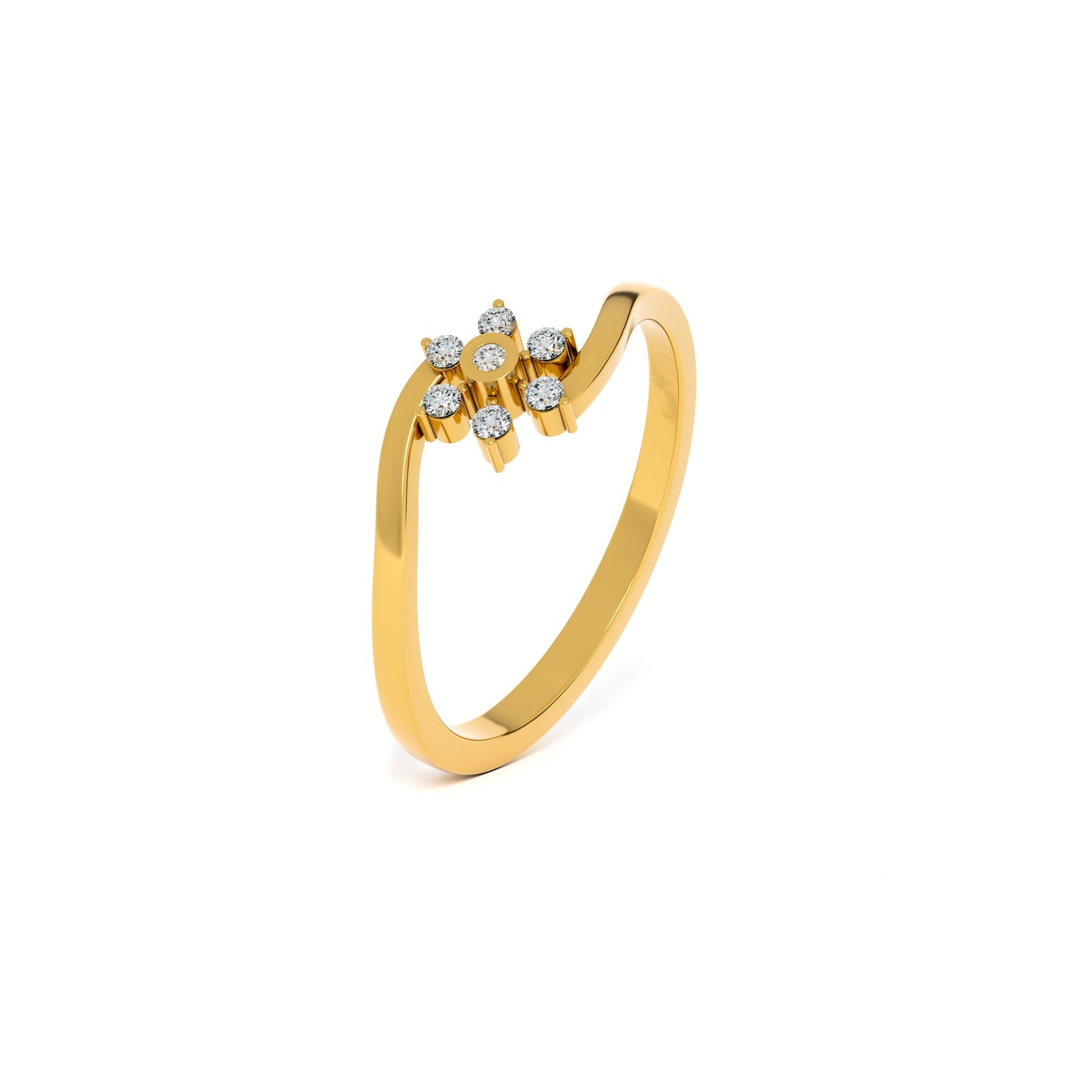 Dazzling Blossom 9KT Gold Laboratory Grown Diamond Ring