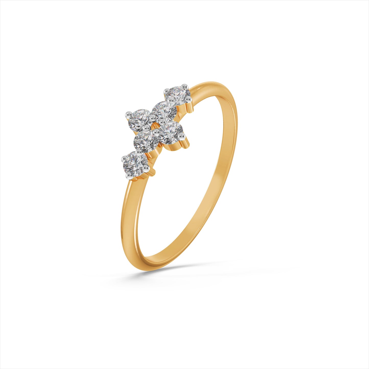 Petite Blossom 9KT Gold Laboratory Grown Diamond Ring