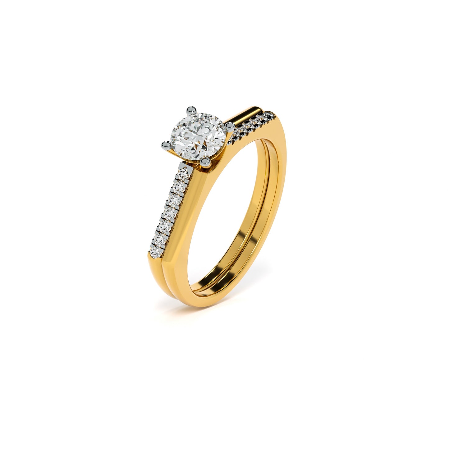 Split Shank 9KT Gold Laboratory Grown Diamond Ring