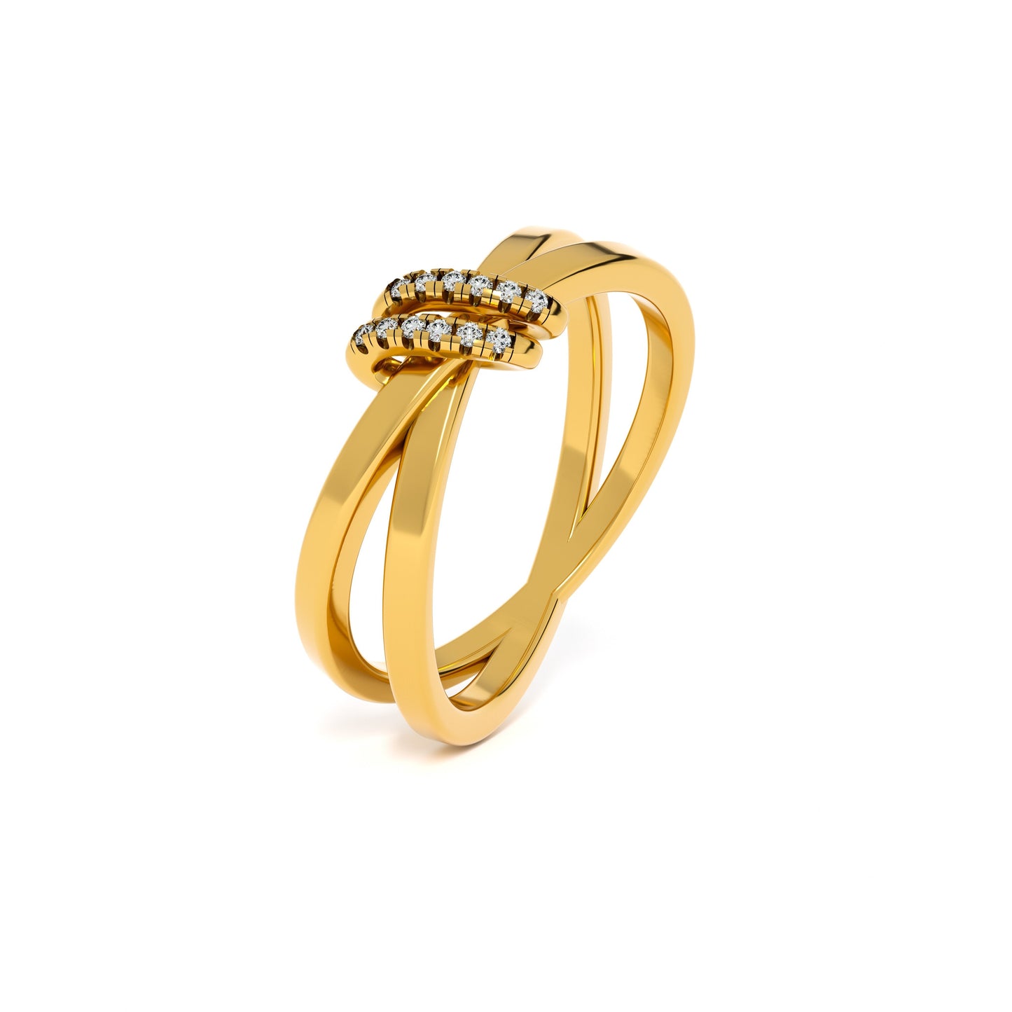 Celestial Knot 9KT Gold Laboratory Grown Diamond Ring