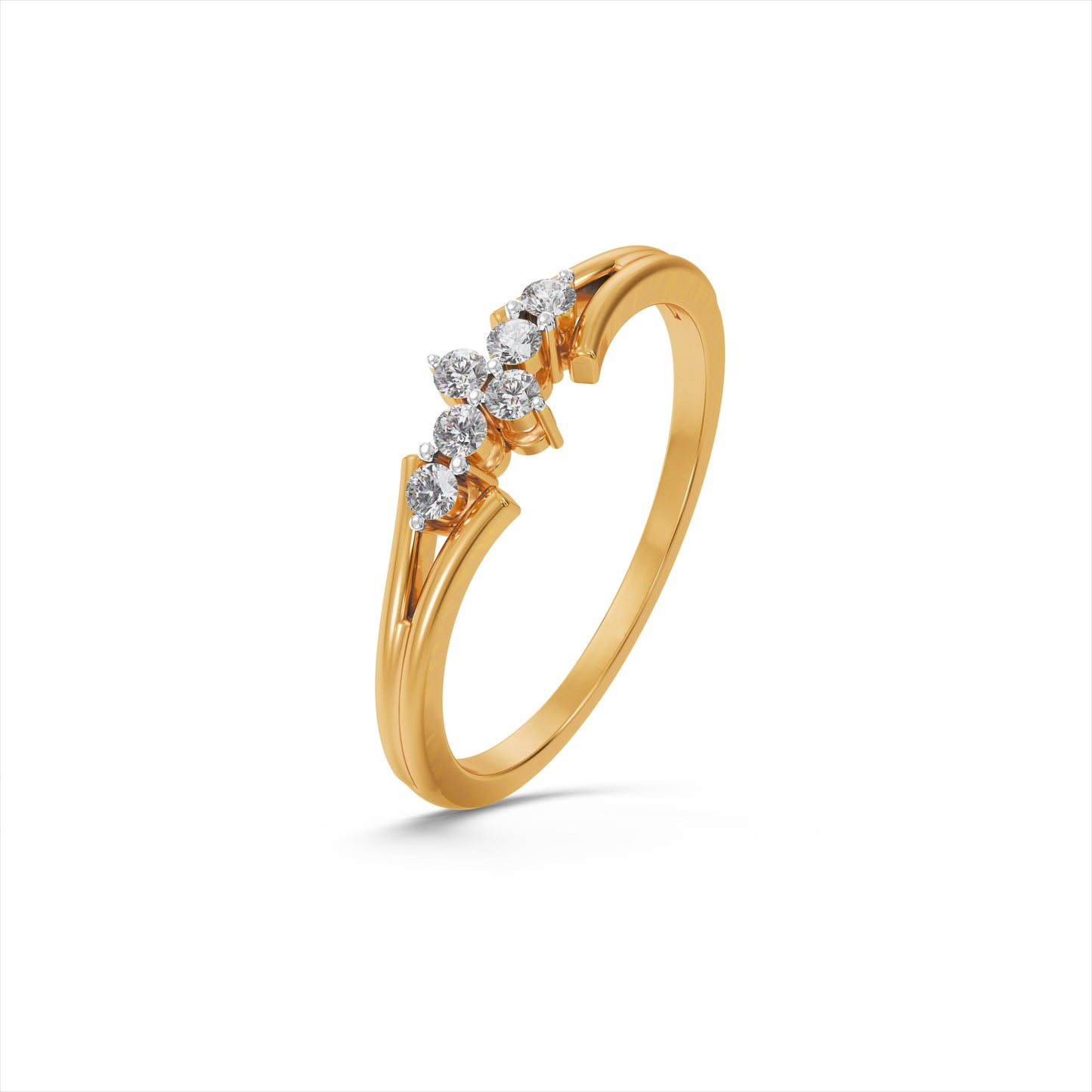 Trio Sparkle 9KT Gold Laboratory Grown Diamond Ring