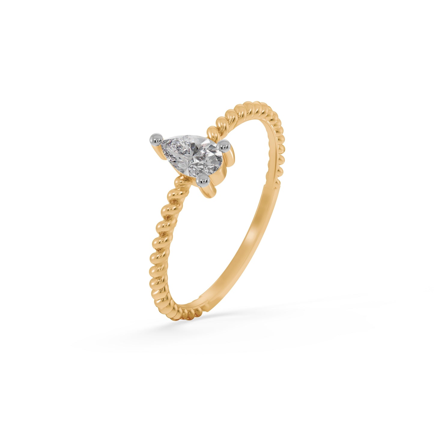 Twist Ray 9KT Gold Laboratory Grown Diamond Ring