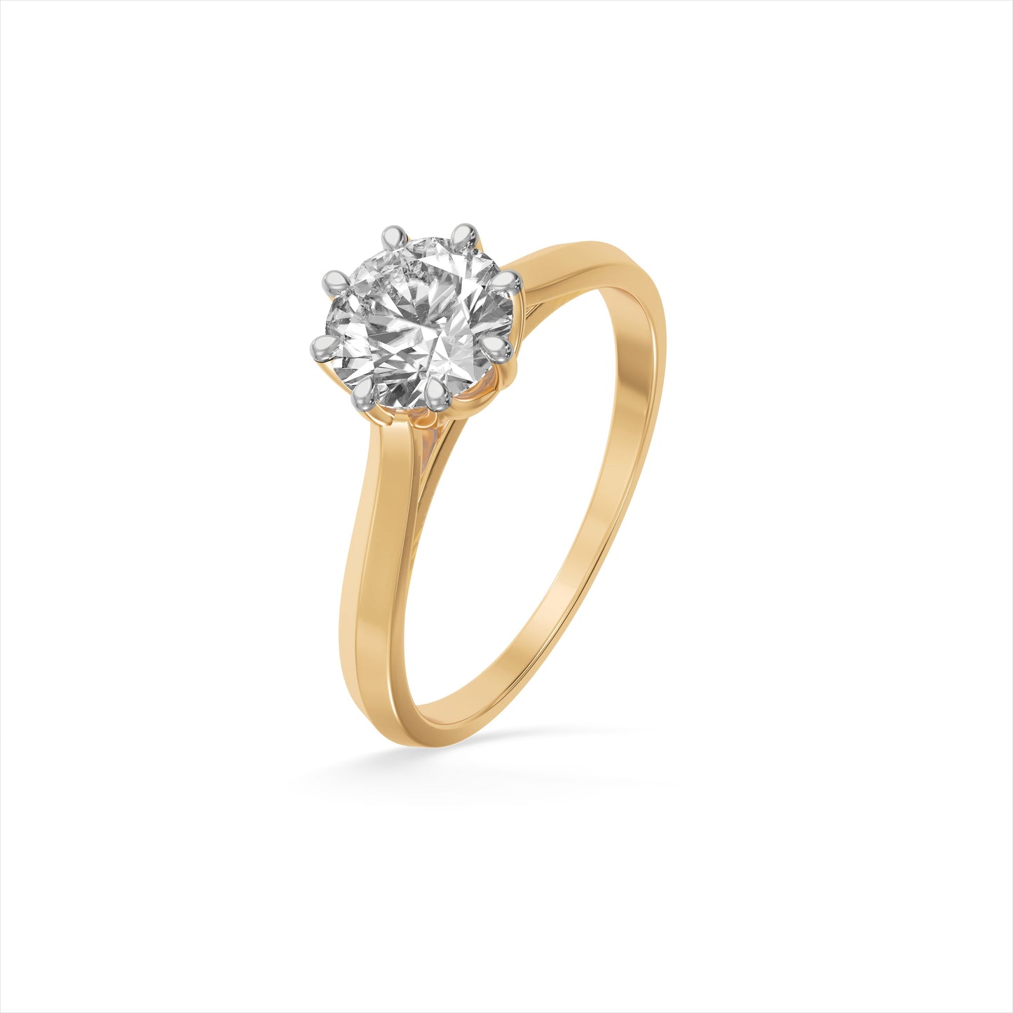 Edgy Solitaire 9KT Gold Laboratory Grown Diamond Ring
