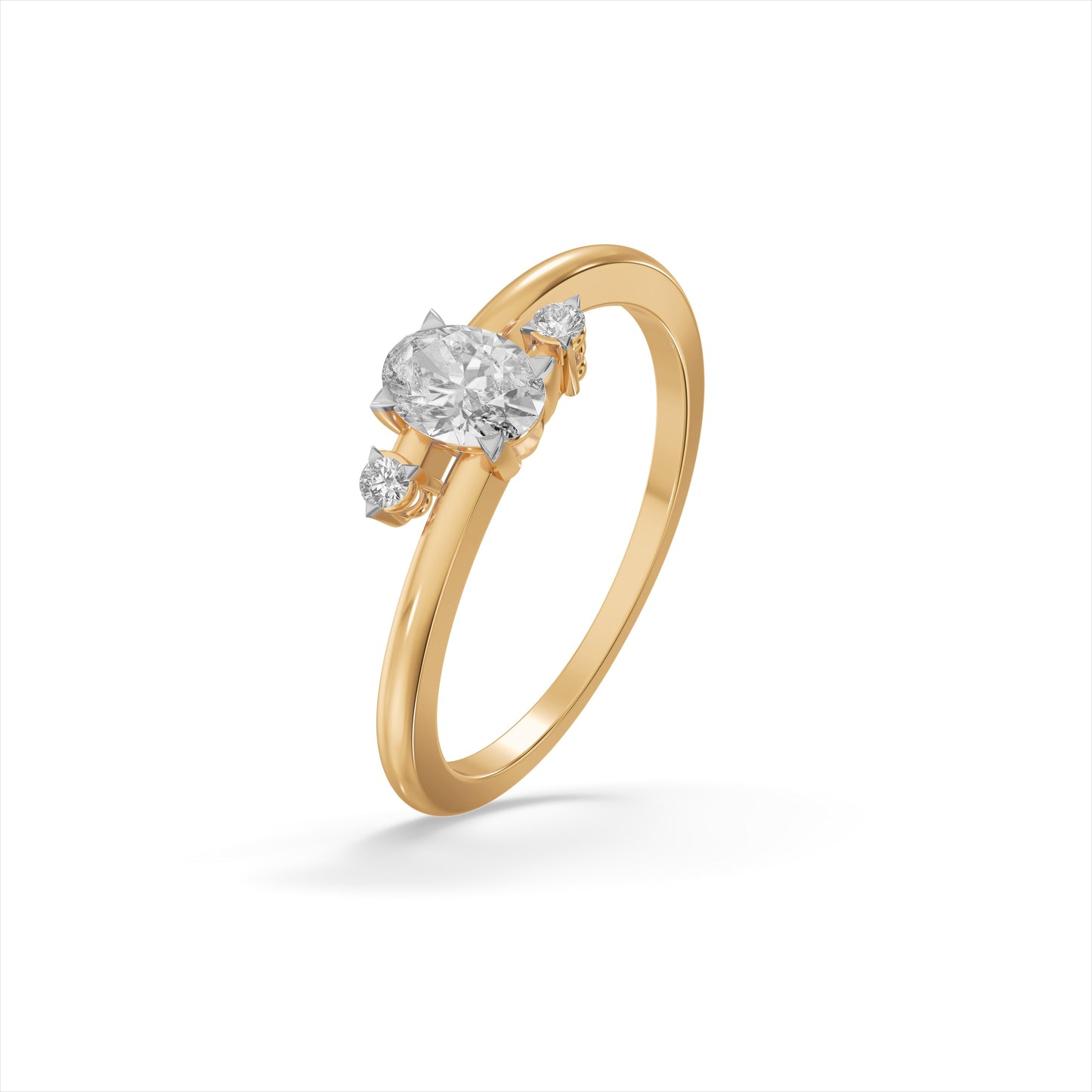Radiant Oval 9KT Gold Laboratory Grown Diamond Ring