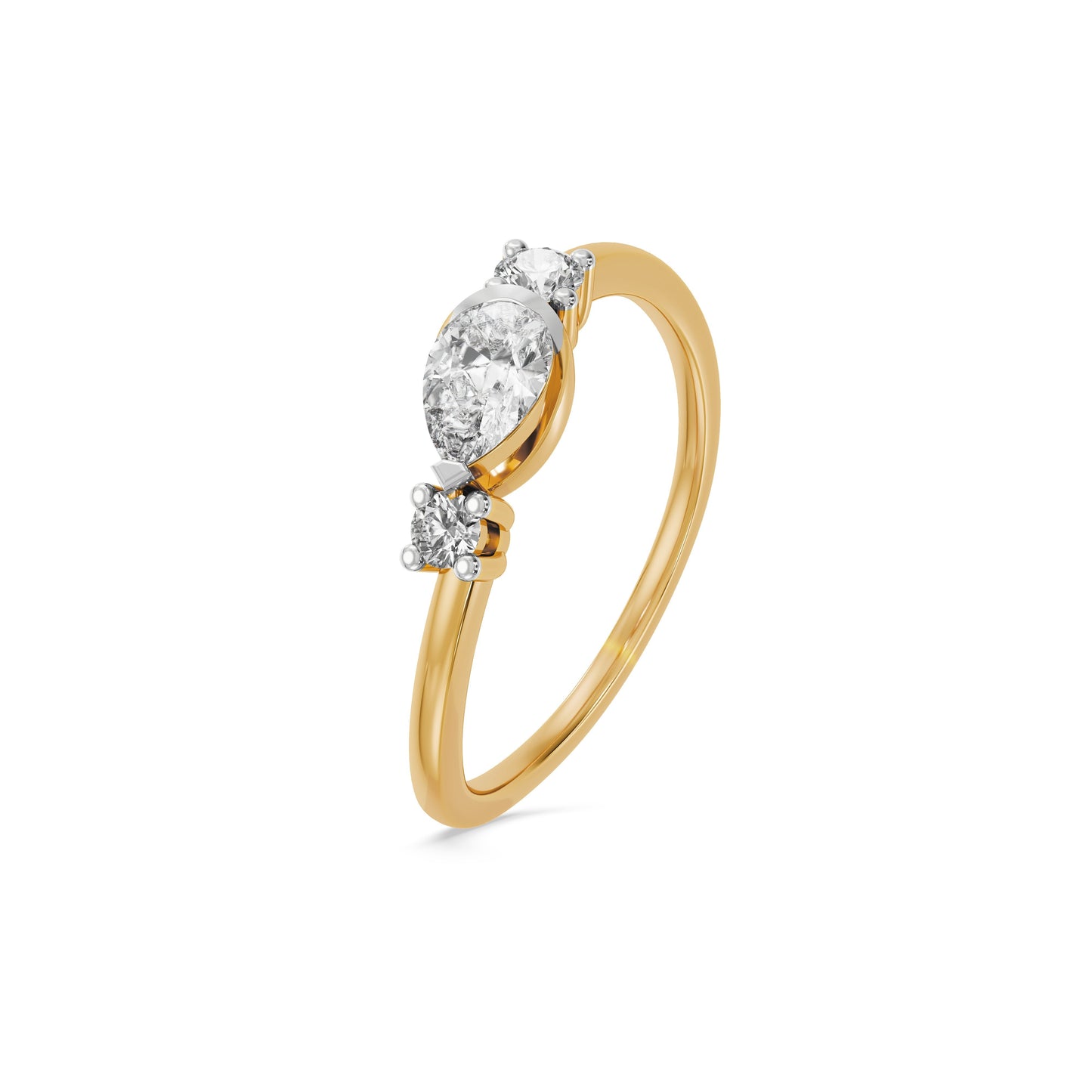 Elegant Luna 9KT Gold Laboratory Grown Diamond Ring