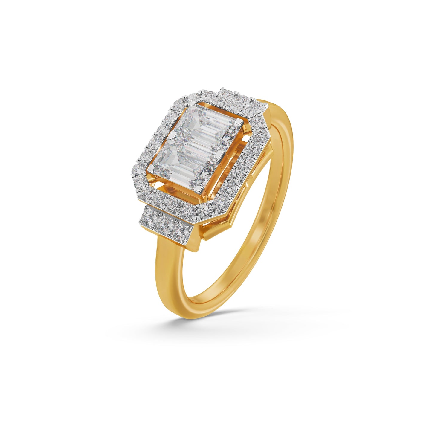 Emerald Spark 9KT Gold Laboratory Grown Diamond Ring