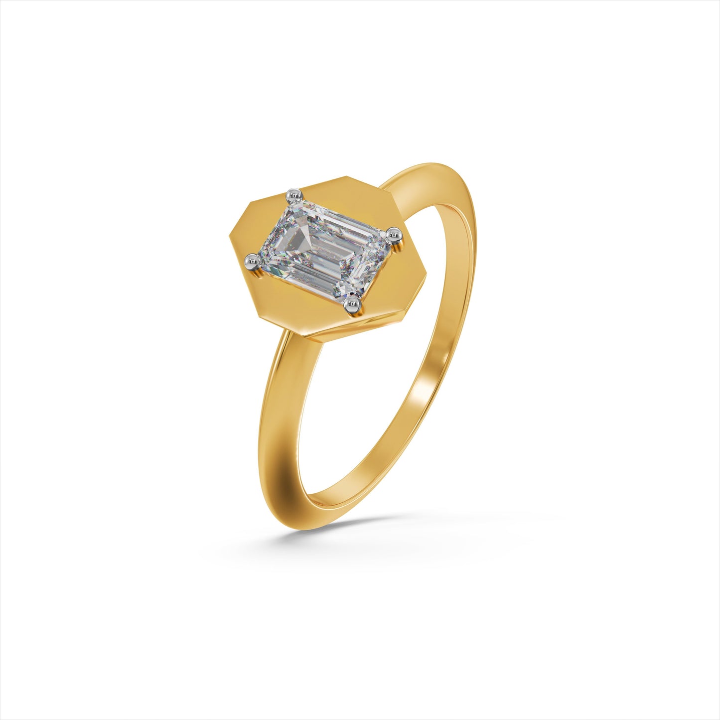 Regal Radiance 9KT Gold Laboratory Grown Diamond Ring