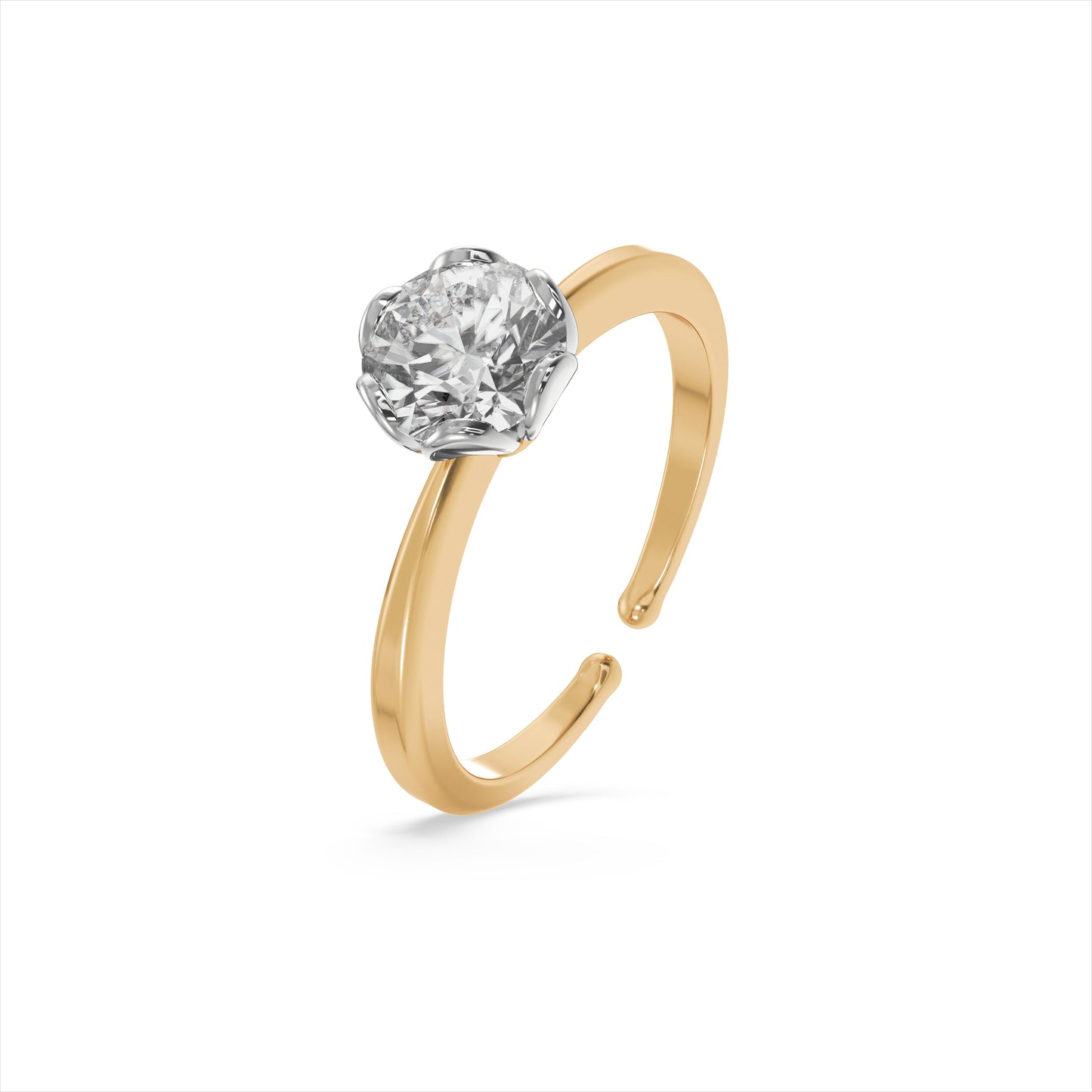 The Rosette Solitaire 9KT Laboratory Grown Diamond Promise Ring