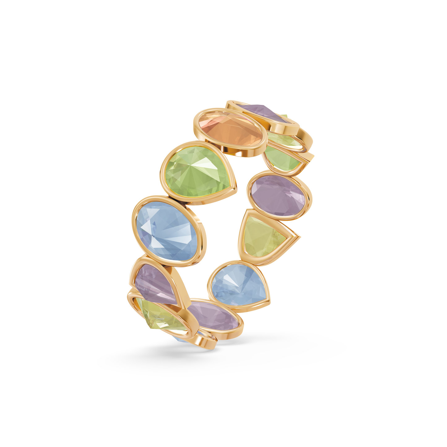Natural Multicolored Sapphire 9KT Gold Ring