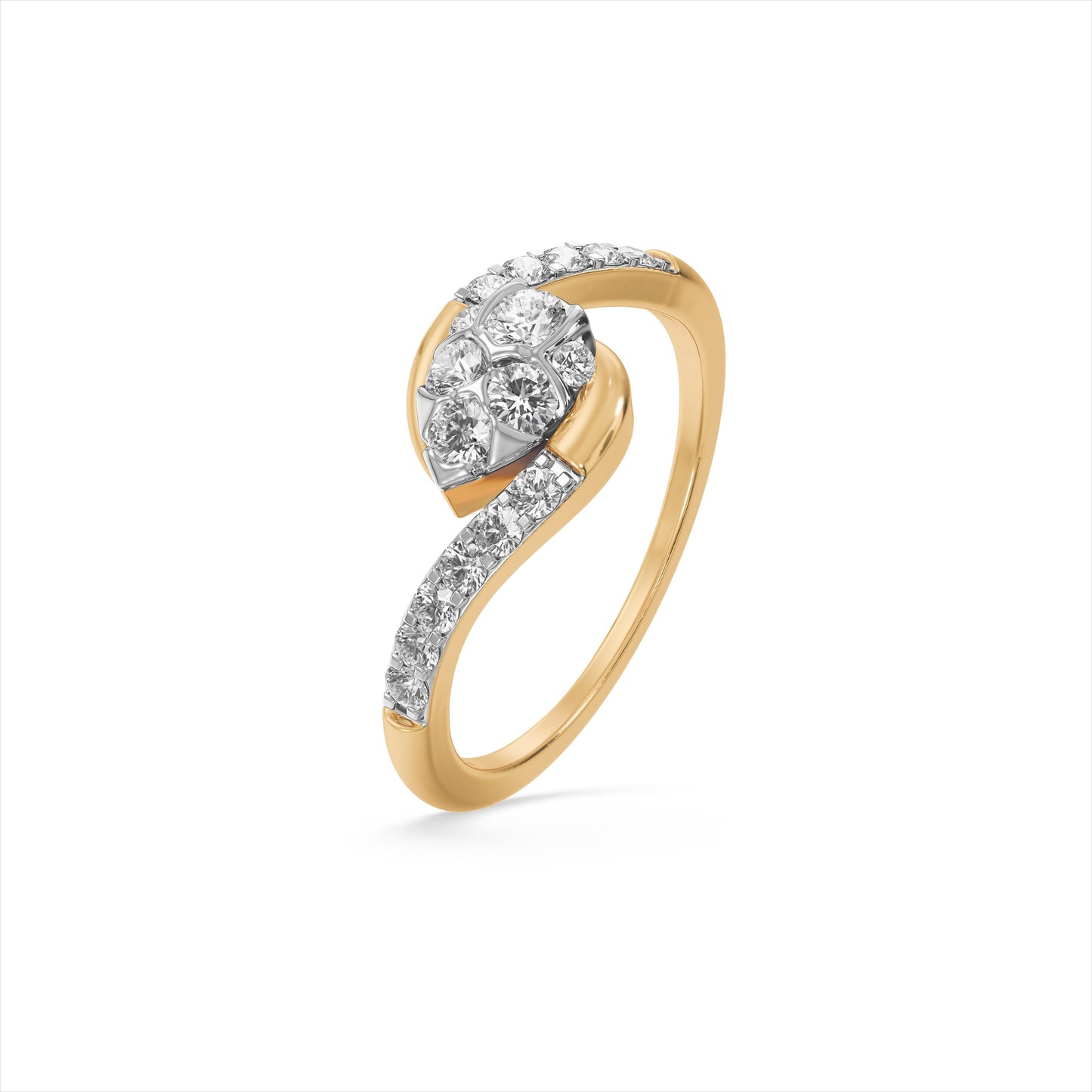 Cherished Swirl 9KT Gold Laboratory Grown Diamond Ring