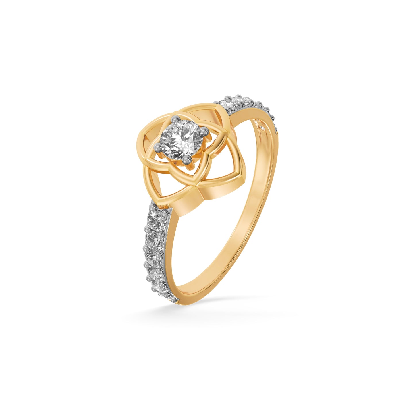 Petal Spark 9KT Gold Laboratory Grown Diamond Ring