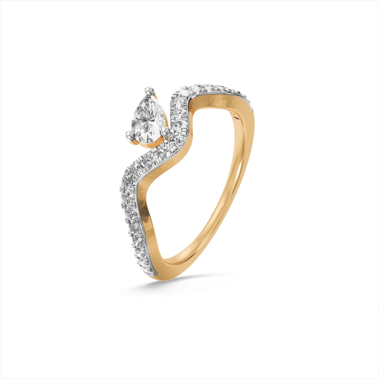 Timeless Pear 9KT Gold Laboratory Grown Diamond Ring