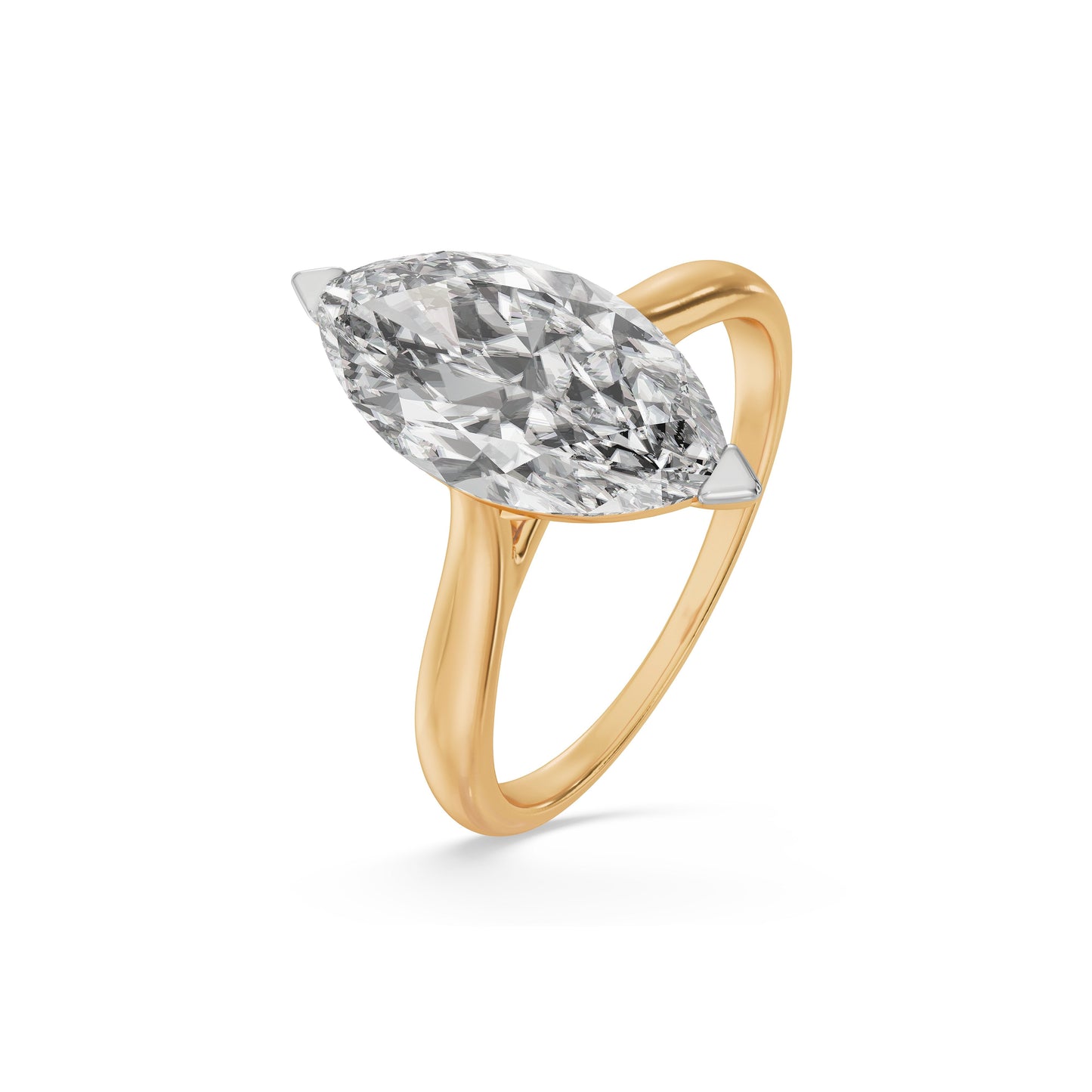 0.5 Carat Marquise Solitaire 9KT Gold Laboratory Grown Diamond Ring