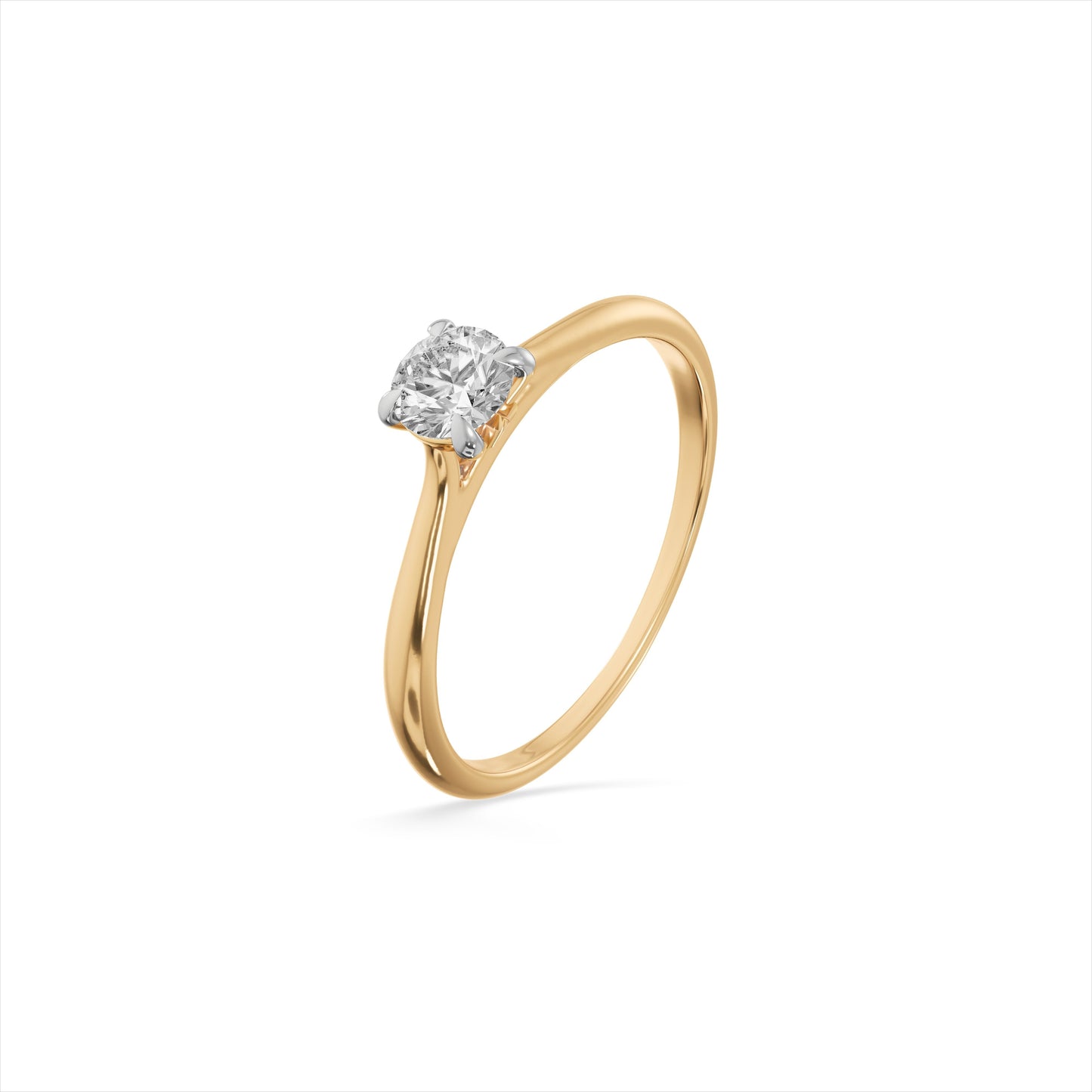 Round Solitaire 9KT Gold Laboratory Grown Diamond Ring