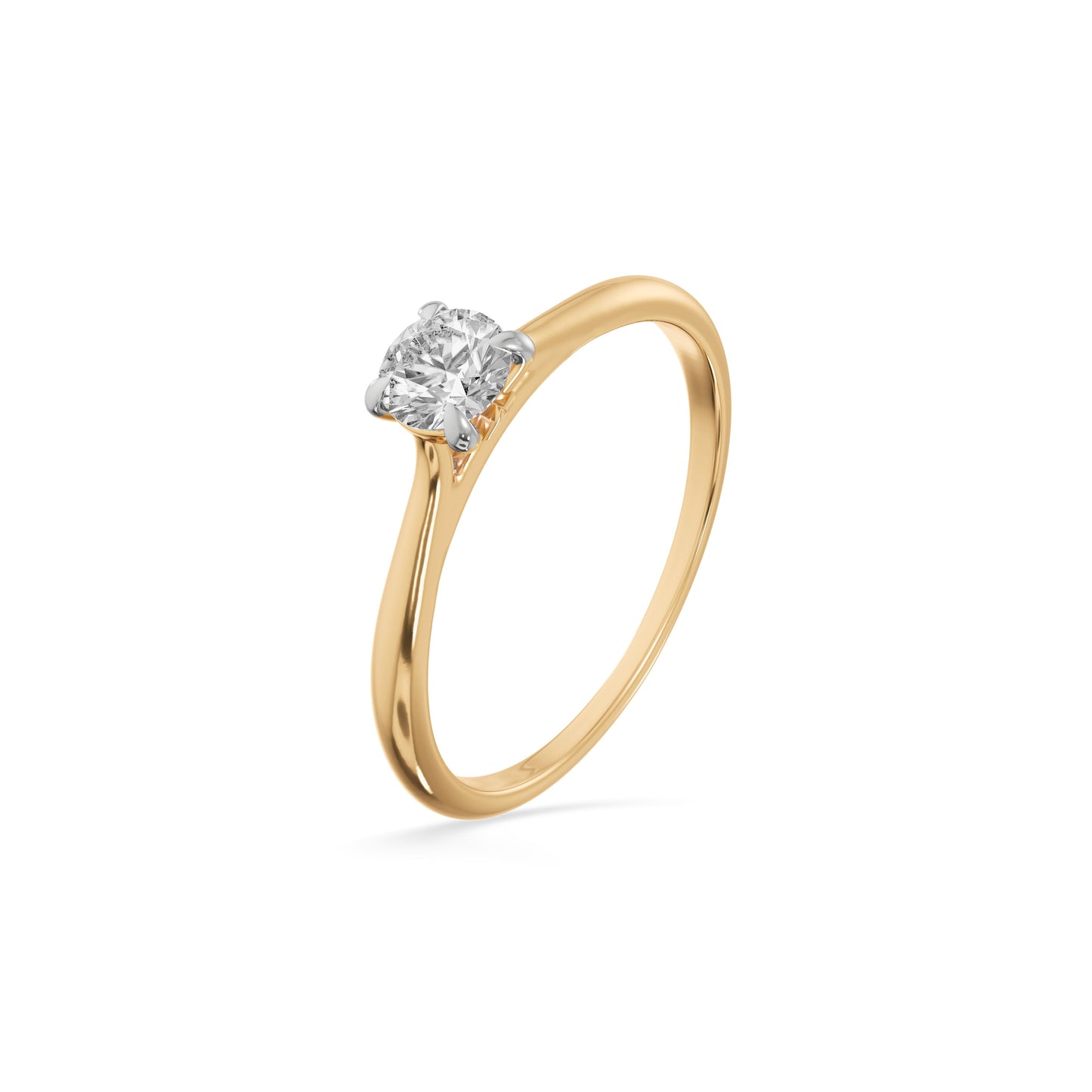 0.5 Carat Round Solitaire 9KT Gold Laboratory Grown Diamond Ring