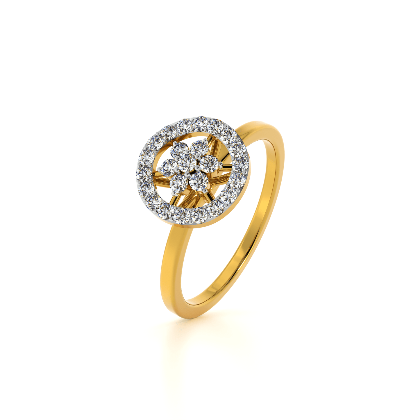 Sparkle Celestial Halo 9KT Gold Laboratory Grown Diamond Ring