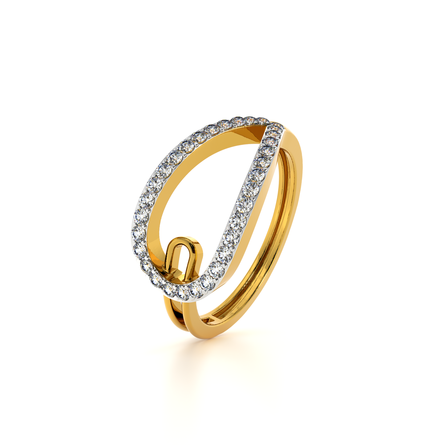 Ecliptic Loop 9KT Gold Laboratory Grown Diamond Ring