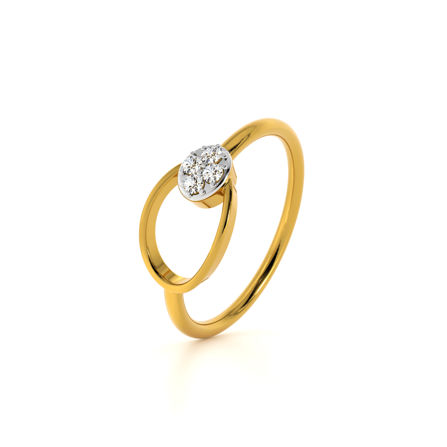 Loop 9KT Gold Laboratory Grown Diamond Ring
