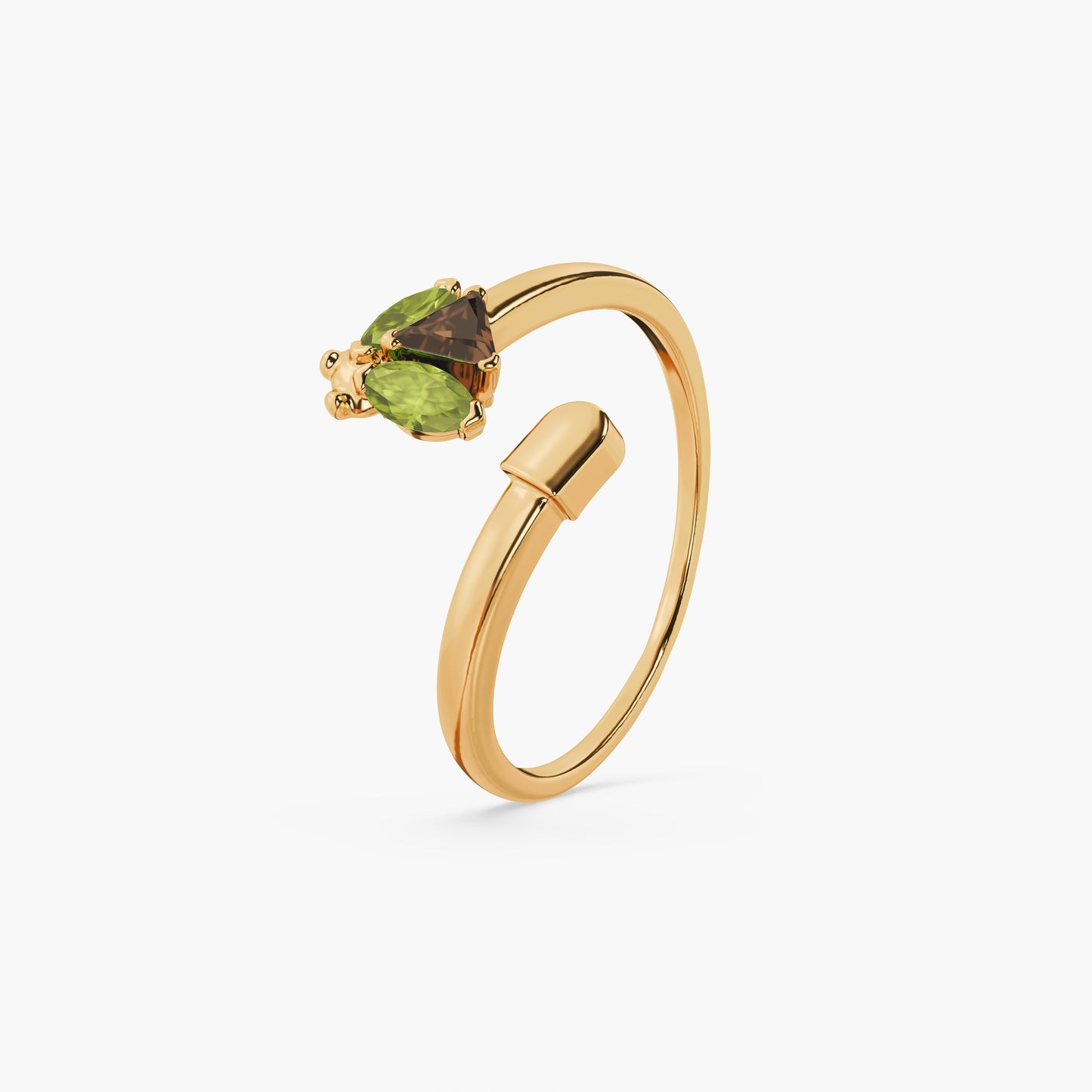 925 Sterling Silver Ladybug Fortune Ring