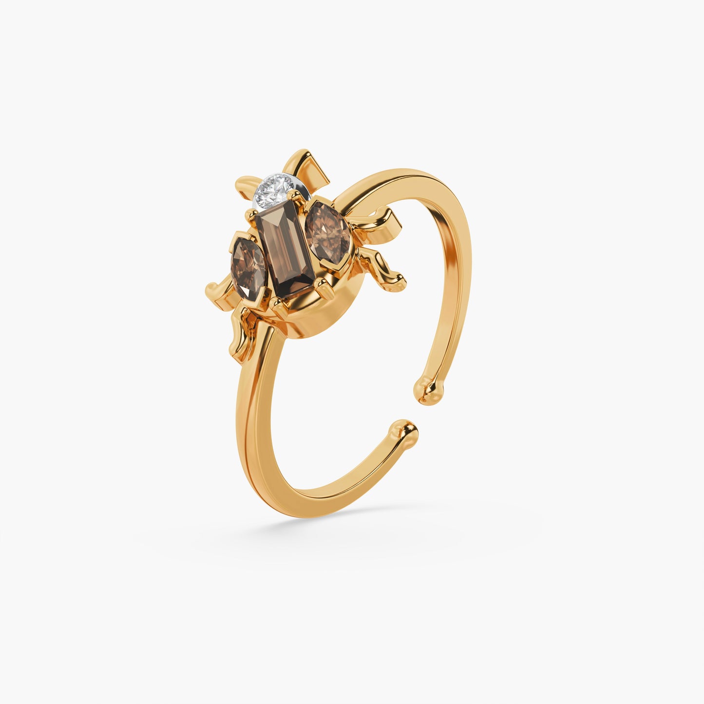 925 Sterling Silver Forest Beetles Ring