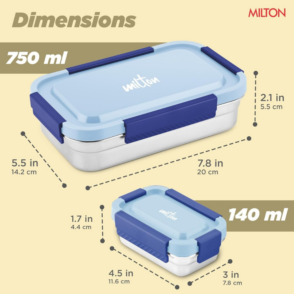 Milton Metro Meal Jr. Stainless Steel Tiffin Set of 2 - Blue